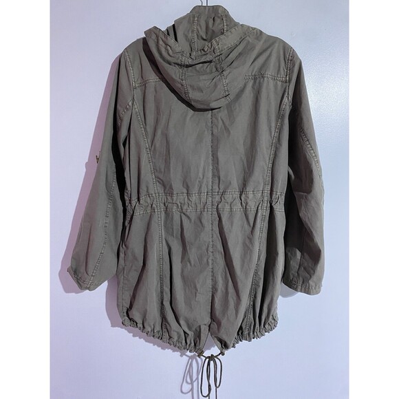 Levis Jacket Women L Gray Hooded Military Field Parachute Anorak Utility - Picture 2 of 15